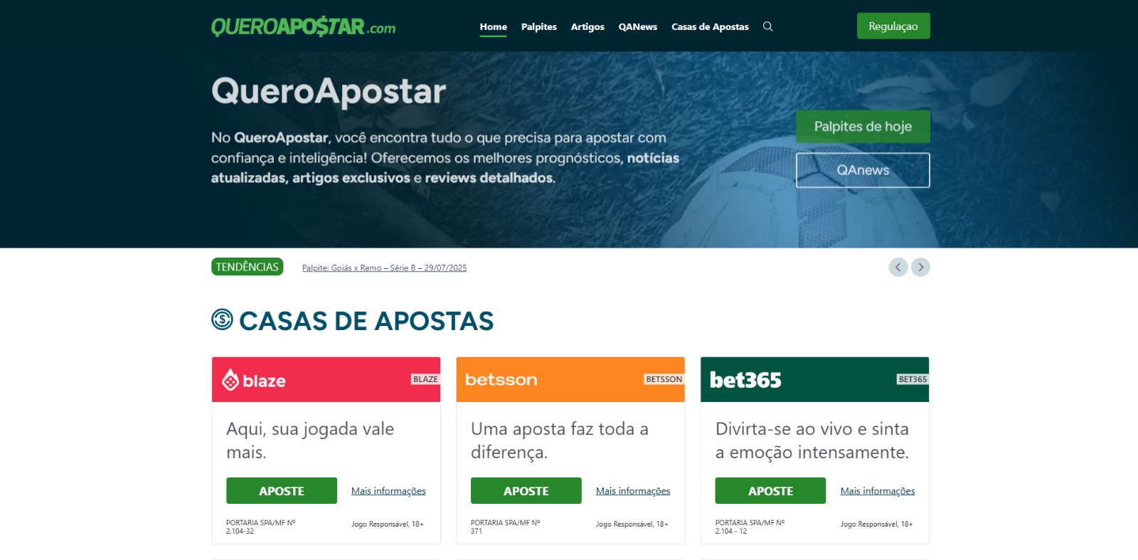 captura de pantalla queroapostar.com